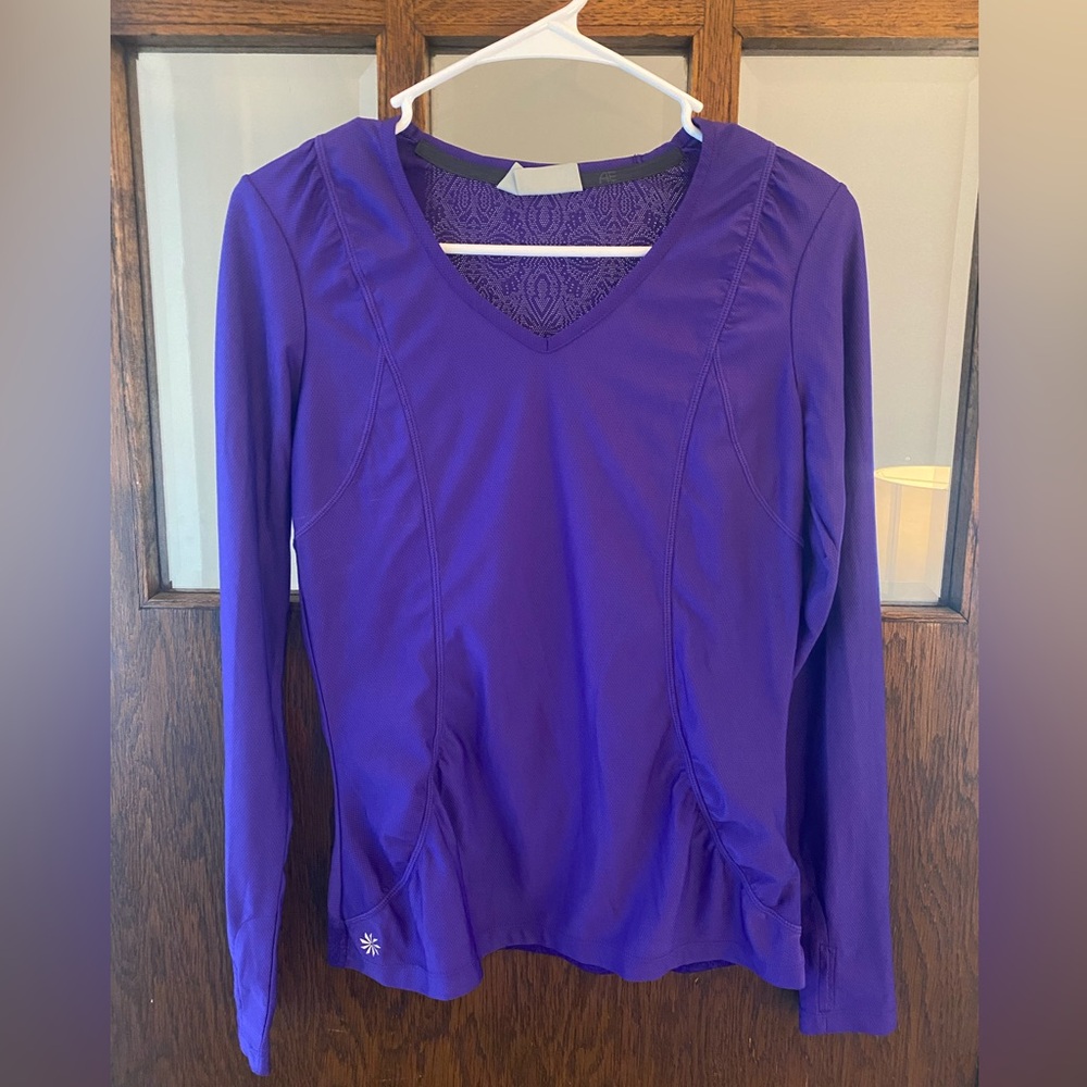 Athleta Deep Purple Long Sleeve Tee VGUC